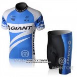 2010 Maillot Ciclismo Giant Blanc et Azur Manches Courtes et Cuissard
