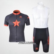 2010 Maillot Ciclismo Johnnys Orange et Noir Manches Courtes et Cuissard