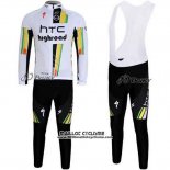 2011 Maillot Ciclismo Htc Highroad Blanc Manches Longues et Cuissard