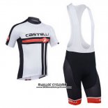 2013 Maillot Ciclismo Castelli Blanc Manches Courtes et Cuissard