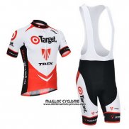 2013 Maillot Ciclismo Trek Rouge et Blanc Manches Courtes et Cuissard