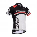 2014 Maillot Ciclismo Fox Cyclingbox Blanc et Noir Manches Courtes et Cuissard