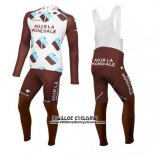 2015 Maillot Ciclismo Ag2r La Mondiale Marron Manches Longues et Cuissard