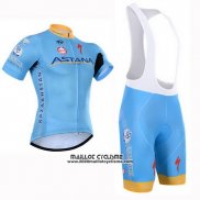 2015 Maillot Ciclismo Astana Bleu Clair Manches Courtes et Cuissard