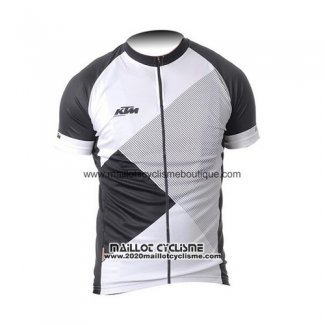 2015 Maillot Ciclismo KTM Blanc et Noir Manches Courtes et Cuissard