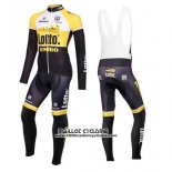 2015 Maillot Ciclismo Lotto NL Jumbo Jaune et Noir Manches Longues et Cuissard