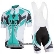 2016 Maillot Ciclismo Bianchi Azur et Blanc Manches Courtes et Cuissard