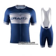 2016 Maillot Ciclismo Craft Blanc et Bleu Manches Courtes et Cuissard