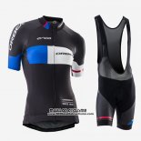 2016 Maillot Ciclismo Femme Orbea Bleu et Noir Manches Courtes et Cuissard