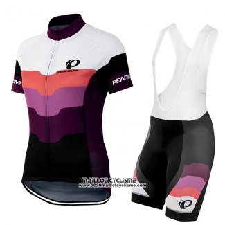 2016 Maillot Ciclismo Femme Pearl Izumi Noir et Violet Manches Courtes et Cuissard