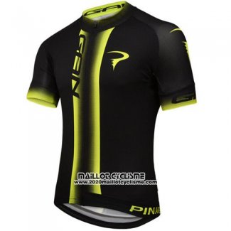 2016 Maillot Ciclismo Pinarello Noir Jaune Manches Courtes et Cuissard