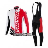 2016 Maillot Ciclismo Specialized Ml Rouge Noir Manches Longues et Cuissard