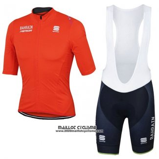 2017 Maillot Ciclismo Bahrain Merida Orange Manches Courtes et Cuissard