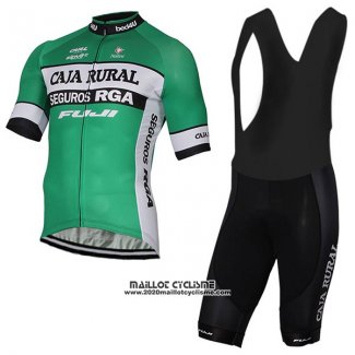 2017 Maillot Ciclismo Caja Rural Vert Manches Courtes et Cuissard