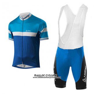 2017 Maillot Ciclismo Loffler Bleu et Bleu Clair Manches Courtes et Cuissard