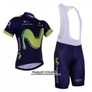 2017 Maillot Ciclismo Movistar Noir Manches Courtes et Cuissard