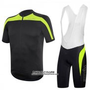 2017 Maillot Ciclismo RH+ Noir et Vert Manches Courtes et Cuissard