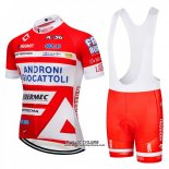 2018 Maillot Ciclismo Androni Giocattoli Orange et Blanc Manches Courtes et Cuissard