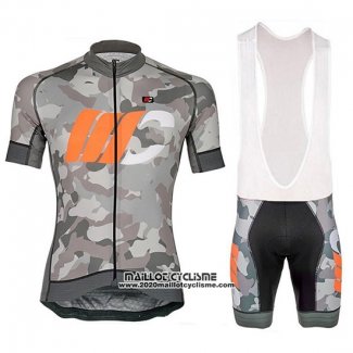 2018 Maillot Ciclismo Cipollini Prestig Camo Camouflage Orange Manches Courtes et Cuissard