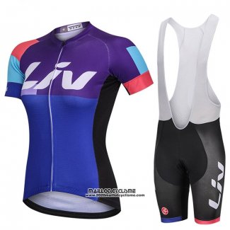 2018 Maillot Ciclismo Femme Liv Fuchsia Manches Courtes et Cuissard