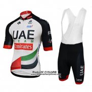 2018 Maillot Ciclismo UCI Mondo Champion Leader UAE Blanc Manches Courtes et Cuissard