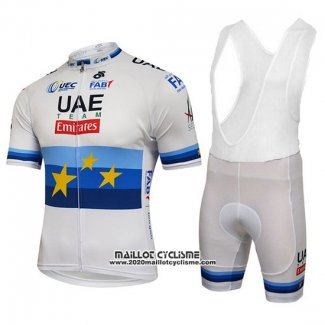 2018 Maillot Ciclismo UCI Mondo Champion Leader UAE Lite Blanc Manches Courtes et Cuissard