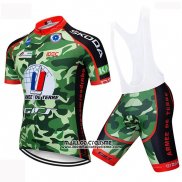 2019 Maillot Ciclismo Armee DE Terre Camouflage Manches Courtes et Cuissard