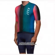 2019 Maillot Ciclismo MAAP Cortina Rouge Vert Bleu Manches Courtes et Cuissard