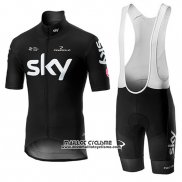 2019 Maillot Ciclismo Sky Noir Manches Courtes et Cuissard