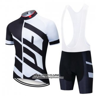 2019 Maillot Ciclismo Specialized Blanc Noir Manches Courtes et Cuissard