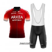 2020 Maillot Ciclismo Arkea Samsic Rouge Noir Manches Courtes et Cuissard