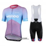 2020 Maillot Ciclismo Le Col Azur Rose Manches Courtes et Cuissard