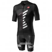 2020 Maillot Cyclisme Giro d'Italia Noir Blanc Manches Courtes et Cuissard