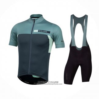 2021 Maillot Cyclisme Pearl Izumi Fonce Vert Manches Courtes et Cuissard