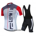 2021 Maillot Cyclisme Ralph Blanc Rouge Manches Courtes et Cuissard