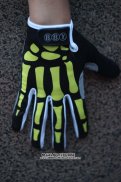 Skull Gants Doigts Longs Ciclismo Noir et Jaune