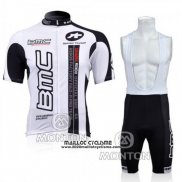 2010 Maillot Ciclismo BMC Blanc Manches Courtes et Cuissard