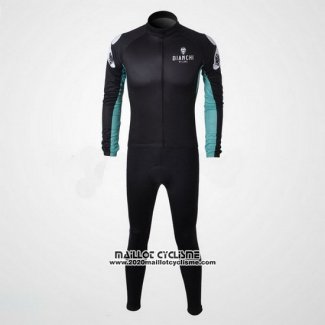 2010 Maillot Ciclismo Bianchi Noir Manches Longues et Cuissard