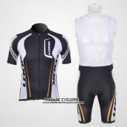 2011 Maillot Ciclismo Look Noir et Blanc Manches Courtes et Cuissard