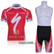 2011 Maillot Ciclismo Specialized Blanc et Rouge Manches Courtes et Cuissard
