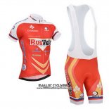 2013 Maillot Ciclismo Rusvelo Rouge Manches Courtes et Cuissard