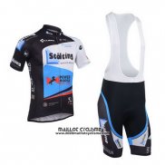 2013 Maillot Ciclismo Stolting Noir et Azur Manches Courtes et Cuissard