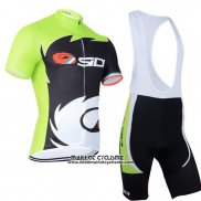 2014 Maillot Ciclismo Castelli SIDI Noir et Vert Manches Courtes et Cuissard