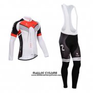 2014 Maillot Ciclismo Nalini Noir et Blanc Manches Longues et Cuissard