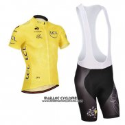 2014 Maillot Ciclismo Tour de France Jaune Manches Courtes et Cuissard