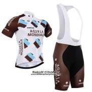 2015 Maillot Ciclismo Ag2r La Mondiale Marron Manches Courtes et Cuissard