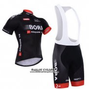 2015 Maillot Ciclismo Bora Noir Manches Courtes et Cuissard