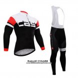 2015 Maillot Ciclismo Castelli Profond Blanc et Noir Manches Longues et Cuissard