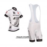 2015 Maillot Ciclismo Seche Noir et Blanc Manches Courtes et Cuissard