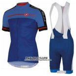 2016 Maillot Ciclismo Castelli Bleu Manches Courtes et Cuissard